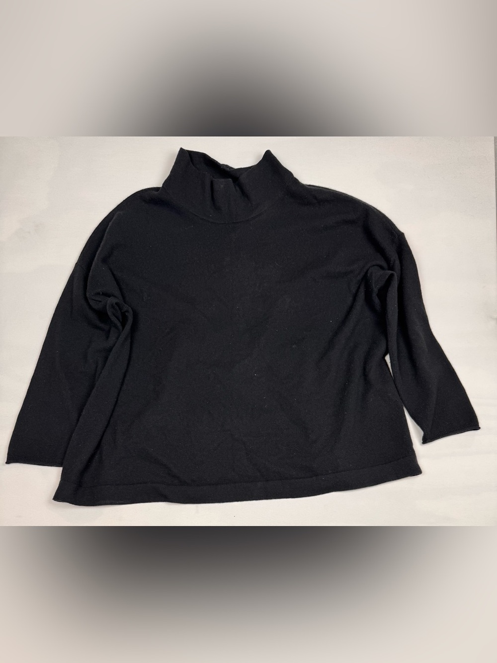 J.Jill Mock Neck Long Sleeve 100% Cashmere Sweater Black Women’s 3X